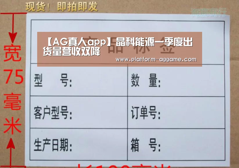 【AG真人app】晶科能源一季度出货量营收双降